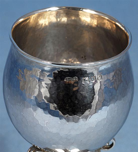 An Edwardian Arts & Crafts silver goblet, by Omar Ramsden & Alwyn Carr, Height 152mm Weight 5.5oz/174grms